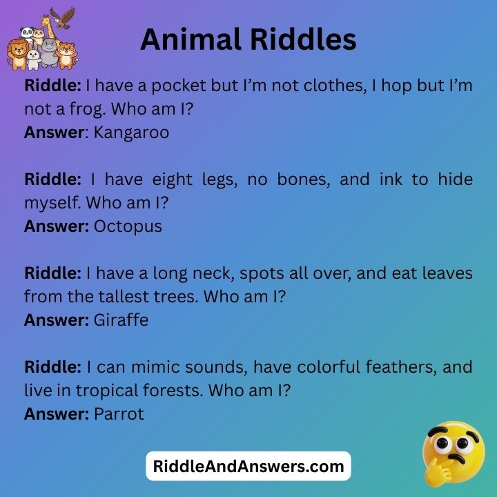 Animal Riddles Hard