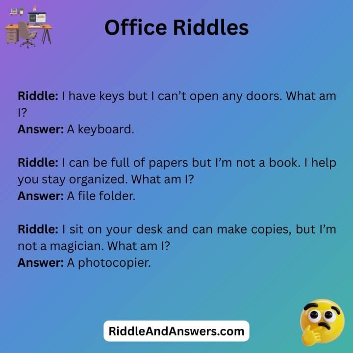 Office Riddles Brain Teasers