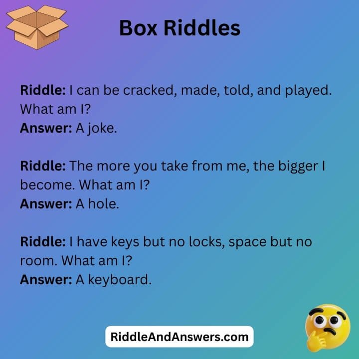 Think Out Of The Box Riddles
