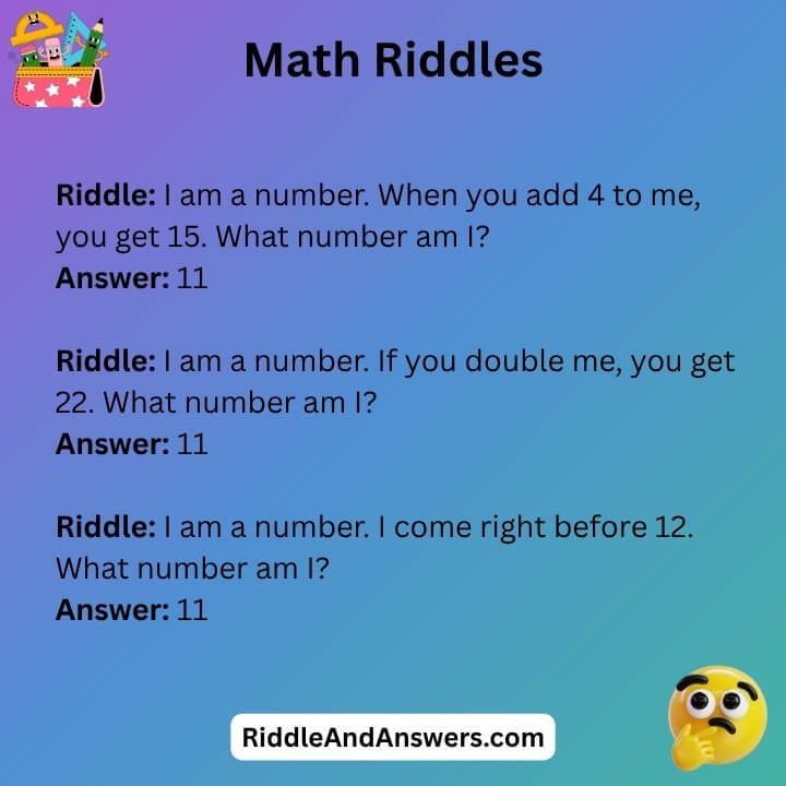 11 15 20 Math Riddles
